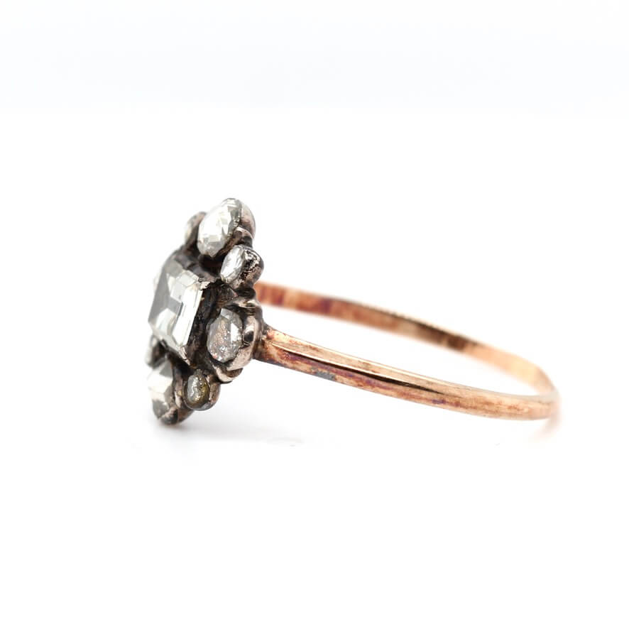 Georgian Pink Sapphire and Rose Cut Diamond Ring 14k c. 1820 – Bavier Brook  Antique Jewelry
